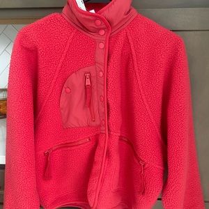 Free People Hit the Slopes Fleece Jacket in Puckerd up